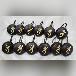 Browning Brand Shower Curtain Hooks
